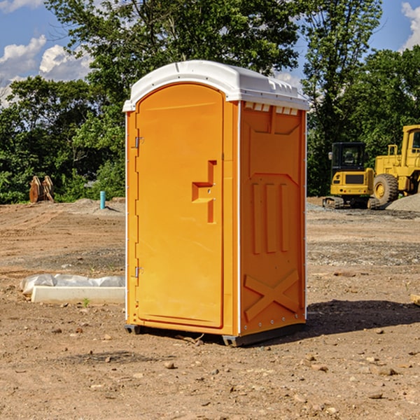 how often are the portable restrooms cleaned and serviced during a rental period in Ralls County Missouri